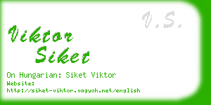 viktor siket business card